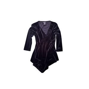 Baranda petite small velvet 3/4 sleeve shirt
